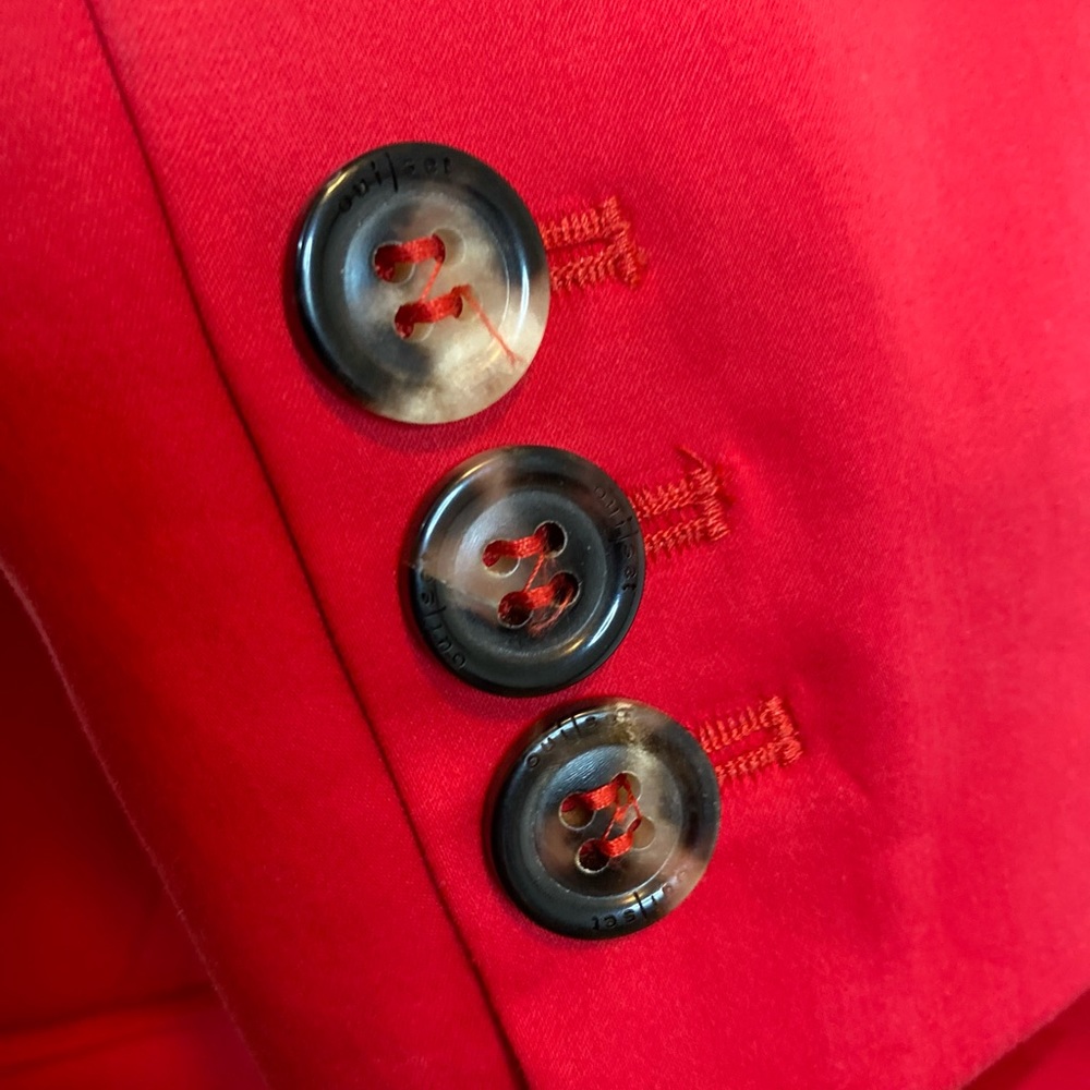 Oui Buttoned Red Jacket - Picture 2 of 5